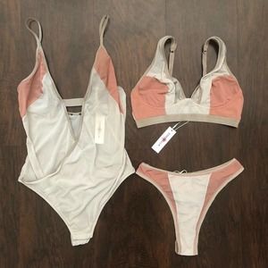 Cosabella Mixed Meshages Teddy / Bra / Panty Set